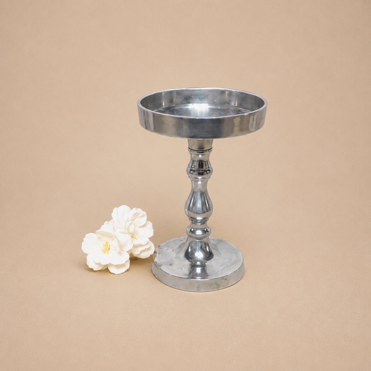 Large Bougeoir Argent