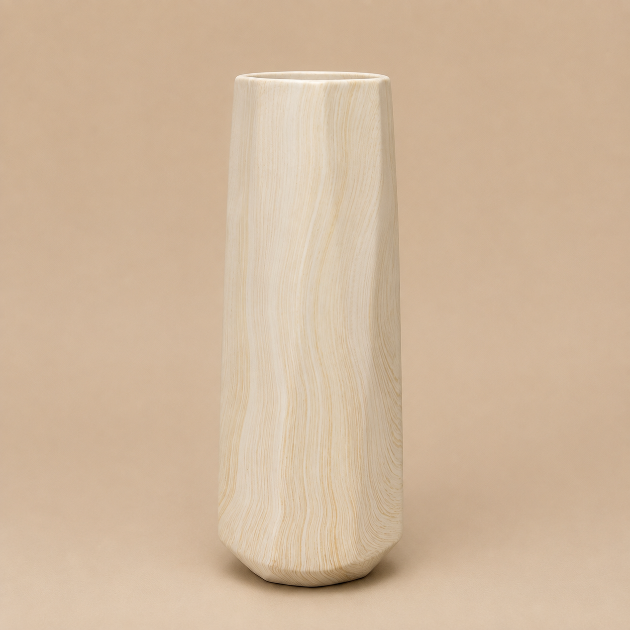 Vase prisme beige