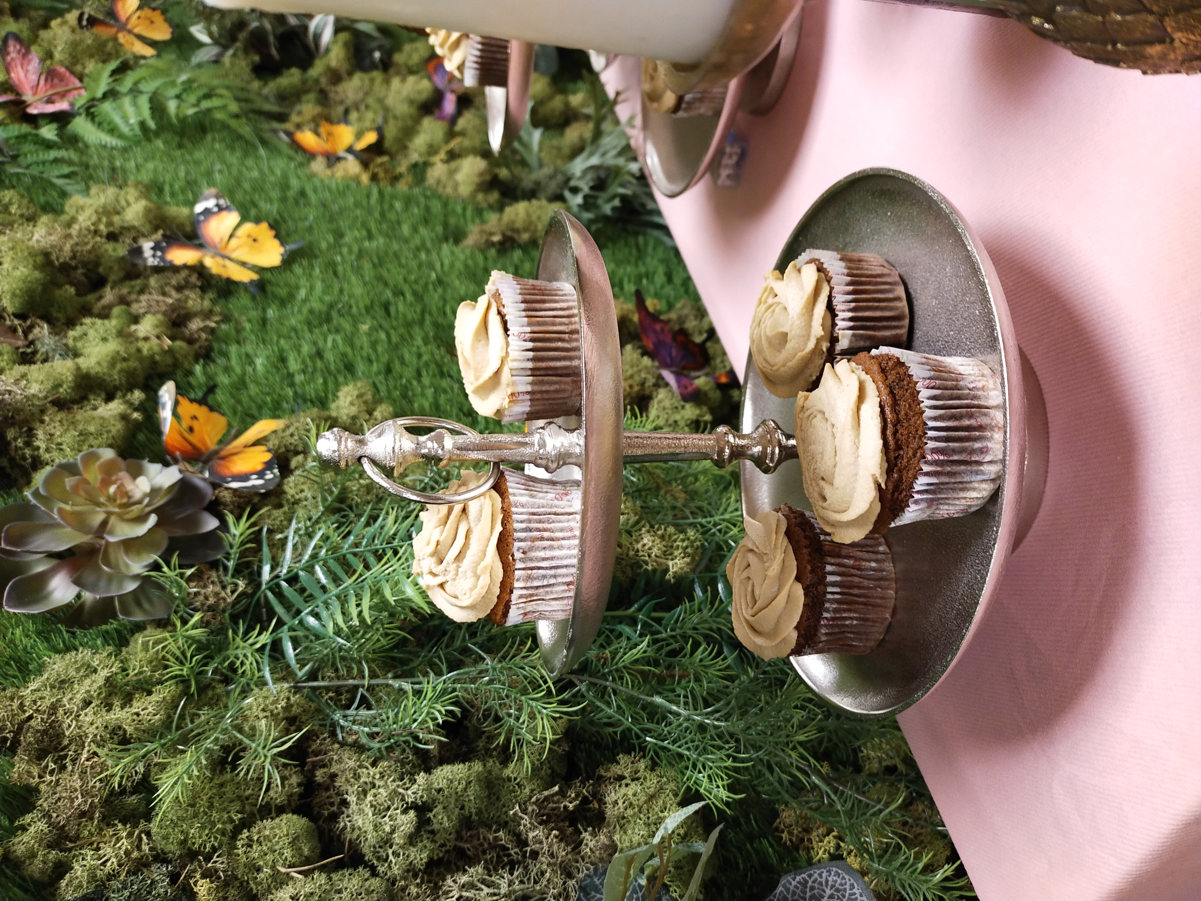 Présentoir à cup cake argent