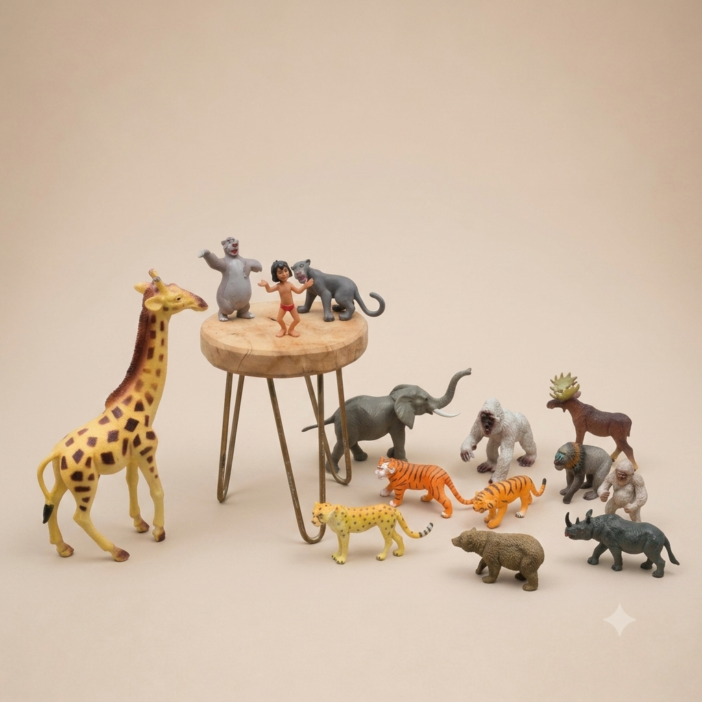 Mowgli et les animaux d'Afrique